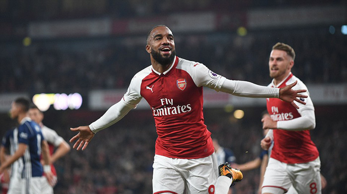 Lacazette bừng sáng, Arsenal thắng dễ West Brom