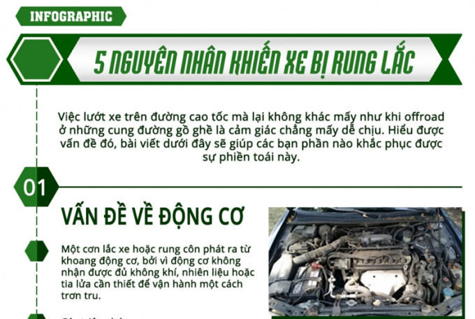 Những nguyên nhân khiến xe bị rung lắc