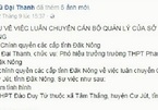 Hiệu phó kêu cứu trên Facebook, Sở Giáo dục chỉ đạo gỡ