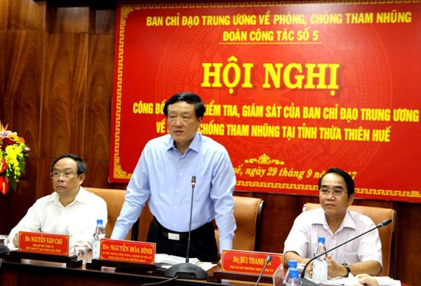 Công bố kết quả kiểm tra, giám sát về phòng, chống tham nhũng tại Huế