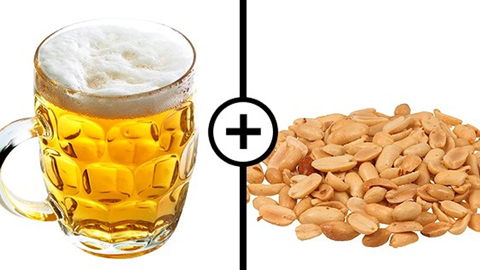 Uống bia với lạc gây hại sức khỏe?