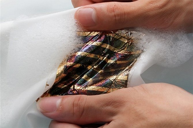 Sắp có pin mặt trời có thể giặt rửa như quần áo