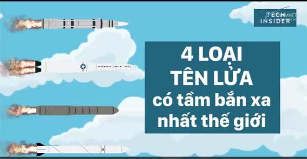 Điểm danh những tên lửa liên lục địa bắn xa nhất thế giới