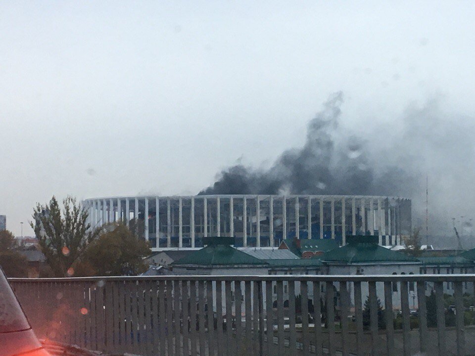 Cháy sân vận động tổ chức World Cup 2018 ở Nga