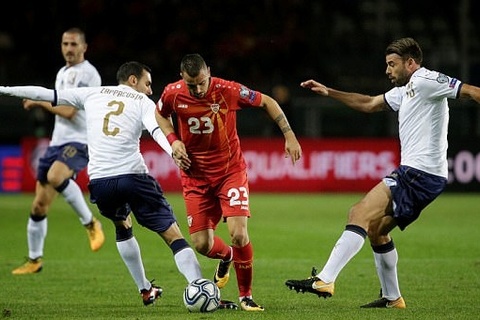 Kết quả Italia 1-1 Macedonia