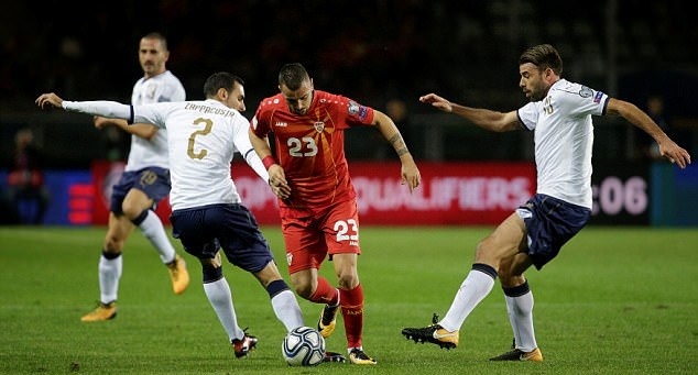 Kết quả Italia 1-1 Macedonia