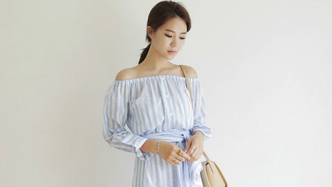 Thời trang nữ kiểu váy buộc nơ ngược sau ra trước đang gây sốt