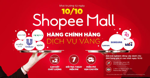 Shopee ra mắt không gian mua sắm hàng chính hãng