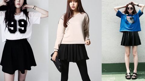 Gợi ý các cách mix đồ cùng chân váy