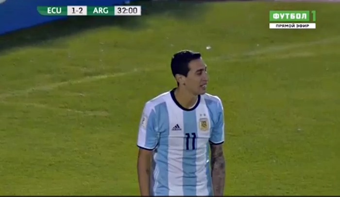 Ecuador 1-2 Argentina: Di Maria bỏ lỡ