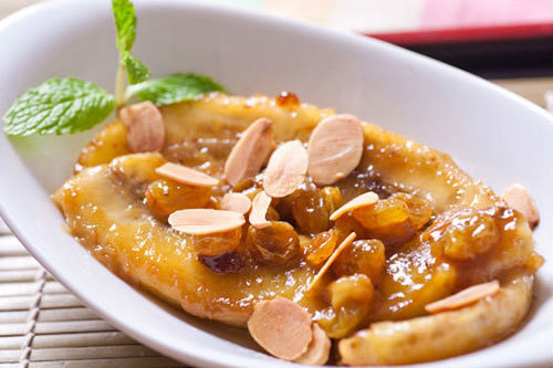 Chuối đốt rượu