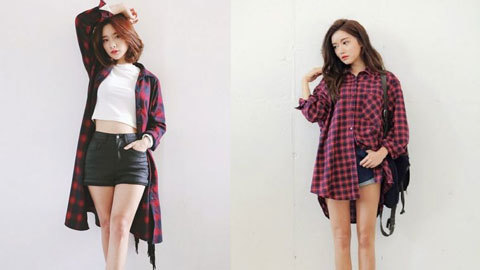 7 cách phối đồ với áo sơ mi form dài rộng kiểu Hàn Quốc