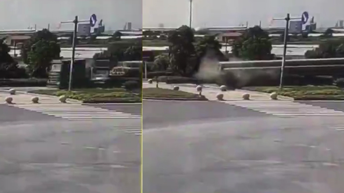 Cú phanh thảm khốc, loạt cột bê tông san phẳng cabin