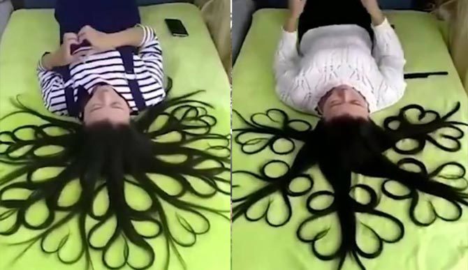 Mái tóc ma thuật khiến các chị em khóc thét