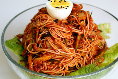 mi spaghetti kim chi