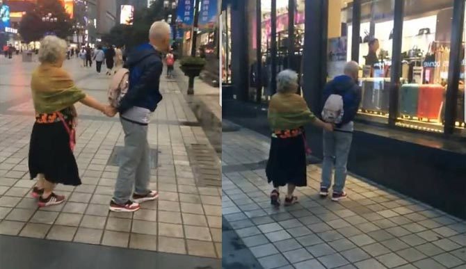 Về già, bạn muốn ai sẽ người dắt đi dạo phố như thế này?