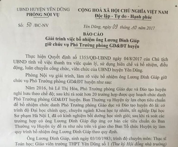 Đột phá chọn người tài, chủ tịch huyện bị yêu cầu kiểm điểm, rút kinh nghiệm?