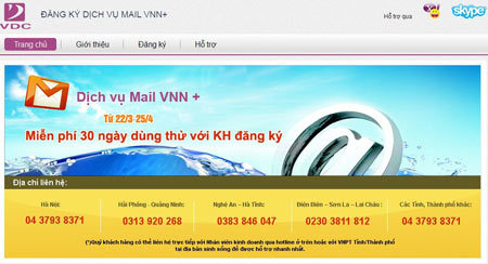 VDC nâng cấp hòm thư điện tử Mail VNN