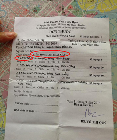 Hy hữu: Viêm Amydal, bác sĩ kê thuốc rối loạn cương dương