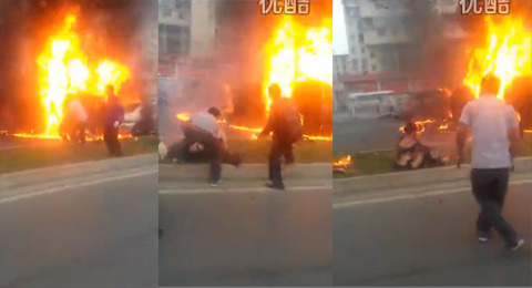 10 clip 'nóng': Cháy ô tô kinh hoàng