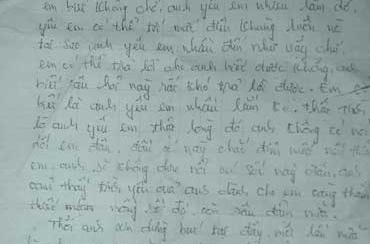 Giết vợ dã man vì một bức thư tình