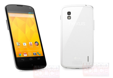 Ảnh chính thức Nexus 4 trắng lộ diện, không có bản 32GB