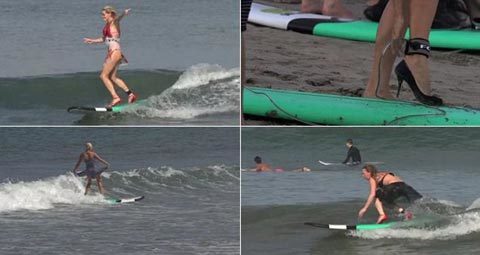 Lướt sóng uyển chuyển trên giày cao gót