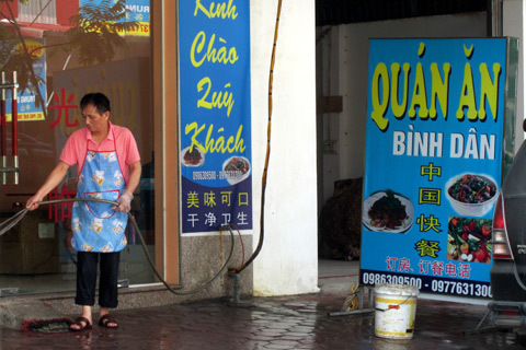 phố tàu, trung quốc, quảng cáo, biển hiệu