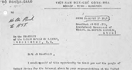 Thư Chủ tịch Hồ Chí Minh gửi Tổng thống Truman