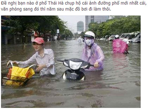 Ảnh độc trên Facebook về “Hà Nội phố cũng như sông