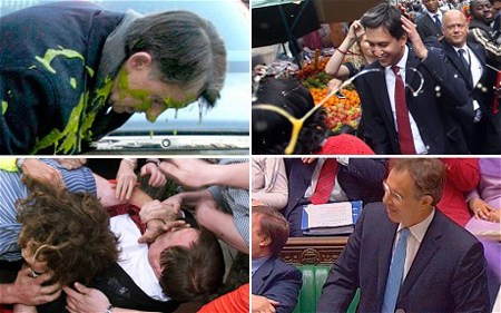 Những chính trị gia bị ném cà chua, trứng thối