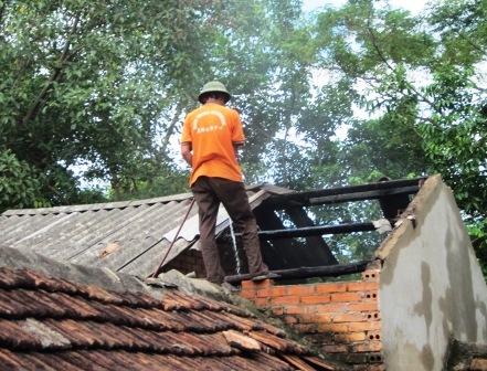 Cháy nhà, một người chết thảm