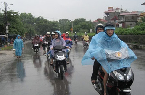 Miền Bắc tiếp diễn mưa dông
