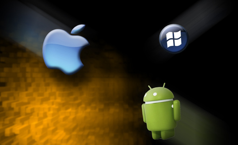 smartphone, thế chân vạc, Microsoft, iOS, Android, Windows Phone