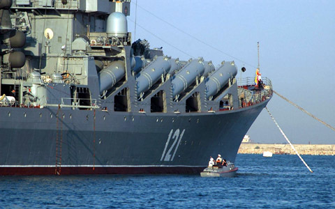 Cận cảnh 'sát thủ tàu sân bay' Moskva của Nga