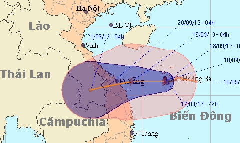 Bão tiến gần bờ, đêm nay miền Trung mưa lớn
