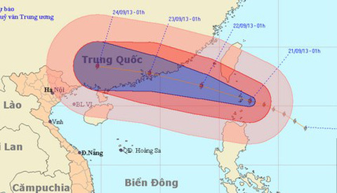 Siêu bão cấp 17 tiếp tục tiến về biển Đông