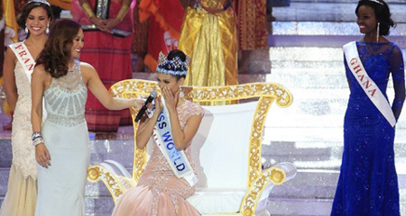 Nữ MC nổi tiếng đăng quang Hoa hậu Thế giới 2013