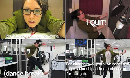 Nhảy nhót quanh phòng sếp trước khi nghỉ việc