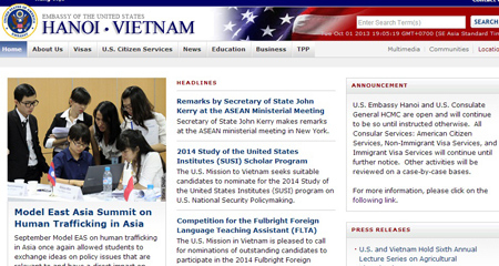 ĐSQ Mỹ tại Việt Nam vẫn hoạt động