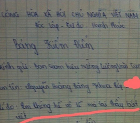 ‘Em không hề vô lễ mà tại thầy bắt viết’