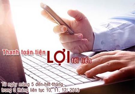 Lợi ‘kép’ từ thanh toán online cước Viễn thông HN