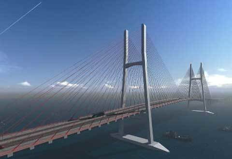 Khởi công cầu dây văng 3.000 tỷ qua sông Tiền