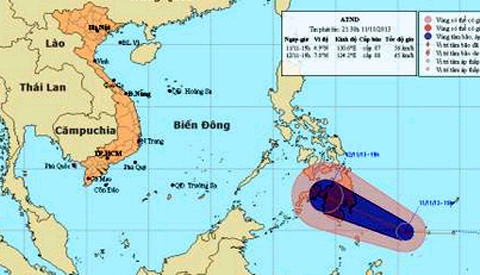 Áp thấp nhiệt đới đi nhanh như bão Haiyan