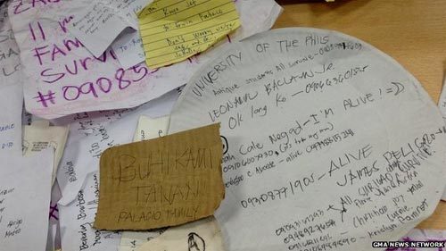 Những lời nhắn nhói lòng của nạn nhân bão Haiyan