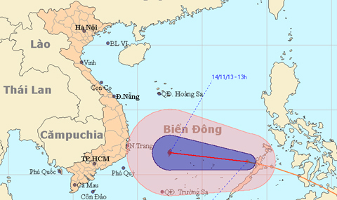 Áp thấp nhiệt đới vào biển Đông, miền Trung mưa lớn
