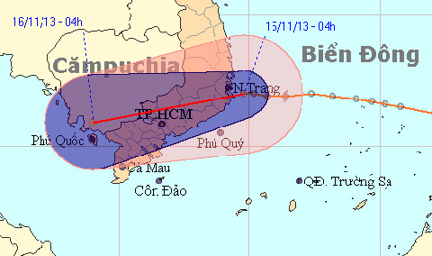 Bão số 15 suy yếu nhanh thành áp thấp