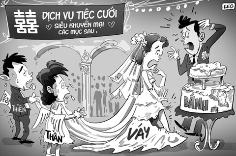 Vỡ tiệc cưới vì ham…khuyến mãi