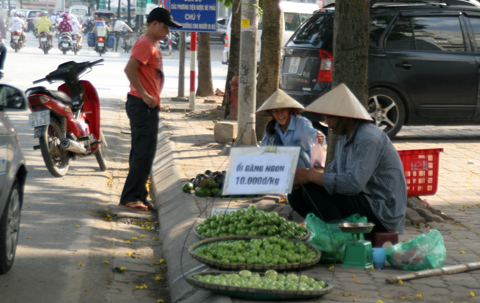 Chợ chạy tụ họp khắp ngã tư đèn đỏ Hà Nội