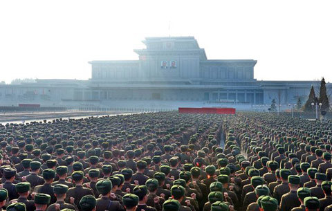 Hình ảnh Triều Tiên tưởng niệm ngày mất của Kim Jong-il